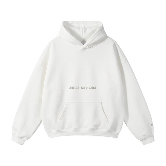 SINCE DAY ONE Oversize Fleeced Hoodie